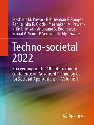 cover image of Techno-societal 2022, Volume 1